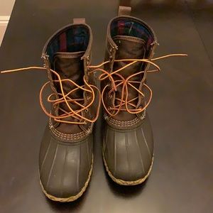 Ll Bean Boots - 8” Flannel lined size 9